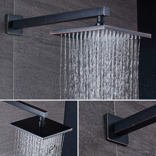 ELLO&ALLO Rainfall Volume Control Complete Shower System with RoughinValve & Reviews Wayfair
